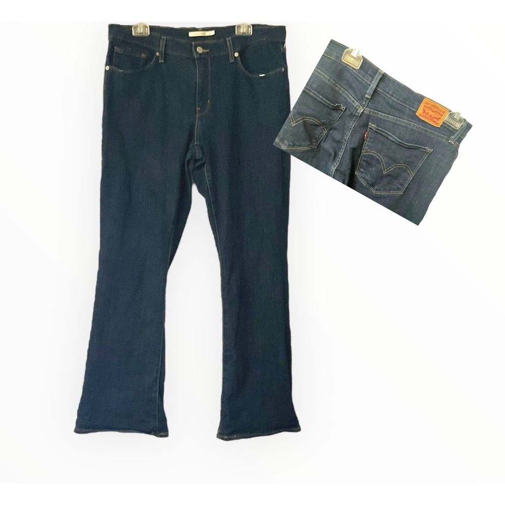 Levi's Dark Blue Denim‎ Jean SZ 14 Women Bootcut High Rise Western Streetwear